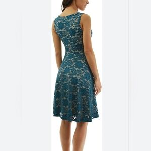 Elegant Luxulogy Teal Lace Dress